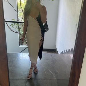 Fitted Dress with String Fixture